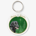 Flat-Coated Retriever Peace keychains by GreyWolfCreation Flat-Coated Retriever Peace keychains