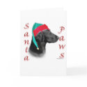 Flat Coated Retriever Santa Paws cards by GreyWolfCreation Flat Coated Retriever Santa Paws cards