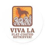 Flat-Coated Retriever Round Sticker