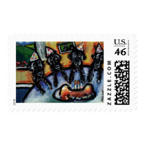 Flat Coated Retriever summer Birthday party Postage Stamp
