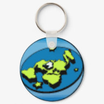 Flat Earth Society keyring keychains