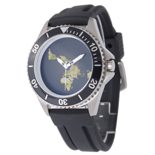 Flat Earth The Time Is Now watch! Wristwatches Zazzle