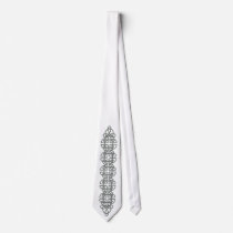Flat Grey Celtic Knot Strip Tie
