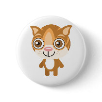 Flat Headed Cat - My Conservation Park Pinback Button
