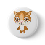 Flat Headed Cat - My Conservation Park Pinback Button