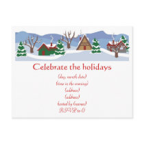 Flat Holiday Party Invitation-Custom Printed postcards