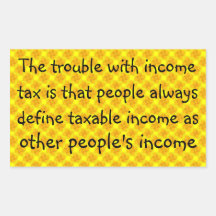 Flat income tax ... rectangular stickers