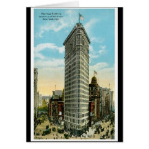 Flat Iron Building. Broadway and Fifth Ave. NYC Greeting Card