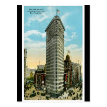 Flat Iron Building. Broadway and Fifth Ave. NYC Postcard