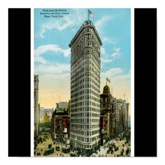 Flat Iron Building. Broadway and Fifth Ave. NYC Print