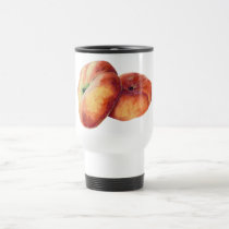 Flat Nectarines Travel Mug by floatinglemons Flat Nectarines Travel Mug