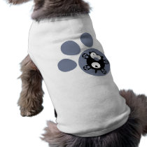 Flat puppy(Blue Gray) Dog Shirt