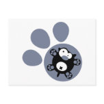 Flat puppy(Blue Gray) Post Cards