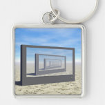 Flat Screen Desert Scene Keychain
