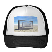 Flat Screen Desert Scene Trucker Hats