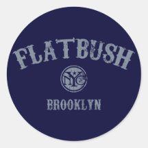 Flatbush Round Sticker