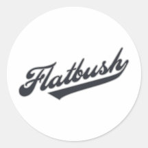Flatbush Round Stickers