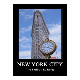 Flatiron Building and Clock 1C Poster