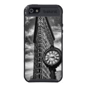 Flatiron Building and Clock in Black and White iPhone 5 Covers
