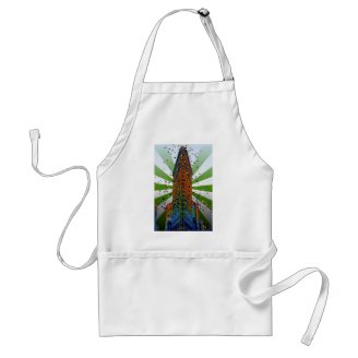 Flatiron Building - Green & White Rays Aprons