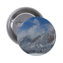 Flatiron Snow Dusting Boulder Colorado Buttons