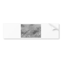 Flatiron Snow Dusting Close Up Boulder Colorado BW Bumper Stickers
