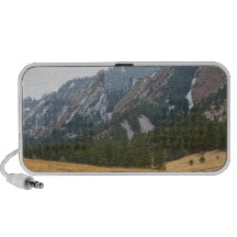 Flatirons Boulder Colorado Winter View Mini Speaker