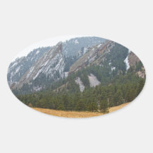 Flatirons Boulder Colorado Winter View Sticker
