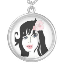 flatter me.. black hair necklaces
