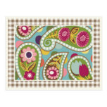 Flatter Paisley - Aqua- Postcard