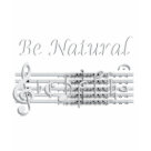 edun_live_kids_tshirt - Staff made of flutes shows off this cute play on words "Be Natural" has a musical phrase ending in a "B Natural"