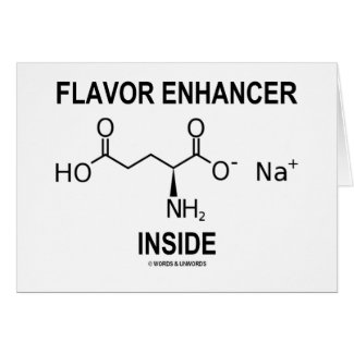 Flavor Enhancer Inside (Monosodium Glutamate) Cards