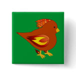 flawing cute fir bird buttons