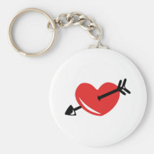 Flecha del corazón llavero personalizado