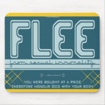 Flee Christian sexual purity mousepad/mouesmat