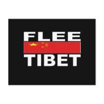 FLEE TIBET POSTCARD