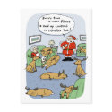 "Fleece Navidad" Cartoon postcards