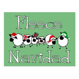 Fleece Navidad Funny Christmas Postcard