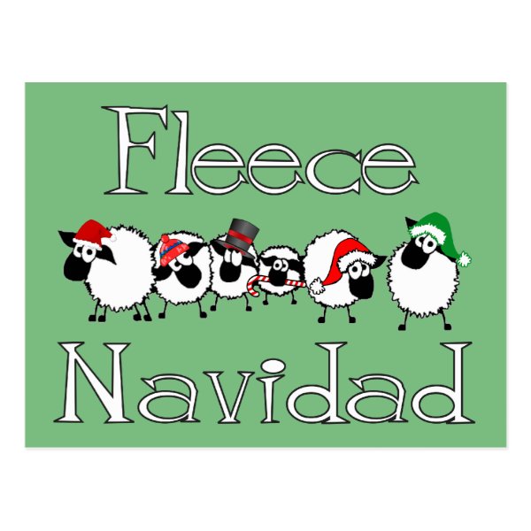 Fleece Navidad Funny Christmas Postcard
