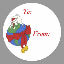 Fleece On Earth Gift Tag stickers