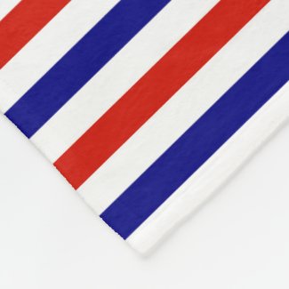 Fleece Red White and Blue Striped Throw Blanket Fleece Blanket