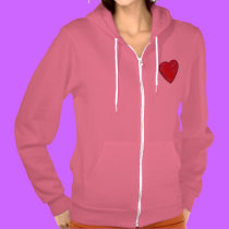 Fleece Zip Hoodie-Groovy Heart t-shirts