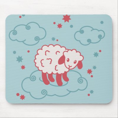 fleecy clouds mouse pad by Cheesyb