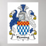 Fleming Family Crest Poster
