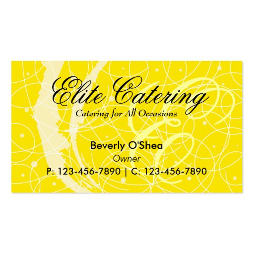 Flemish Business Card/ Yellow (front side)
