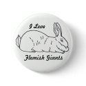 Flemish Giant Bunny Button
