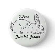 Flemish Giant Bunny Button by HaleysRabbitFarm Flemish Giant Bunny Button