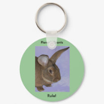 Flemish Giant Rabbit Keychain