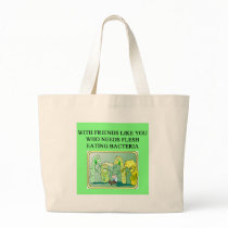 flesh eating bcateria canvas bag