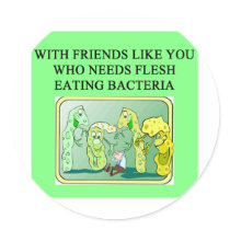 flesh eating bcateria stickers